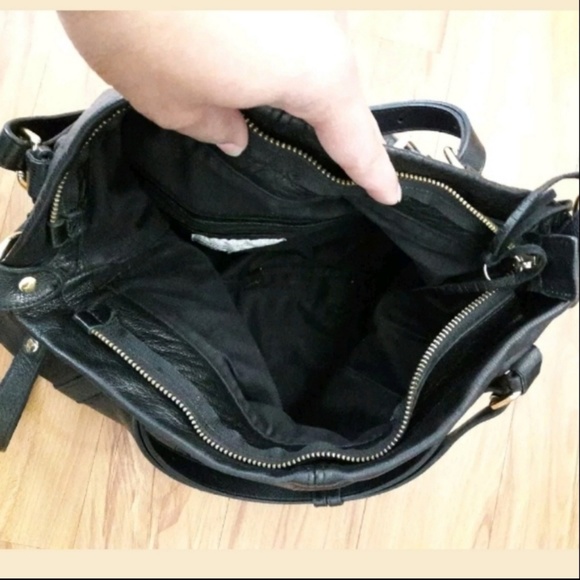 Pietro Alessandro NY Black Leather Satchel Bag - Picture 3 of 8